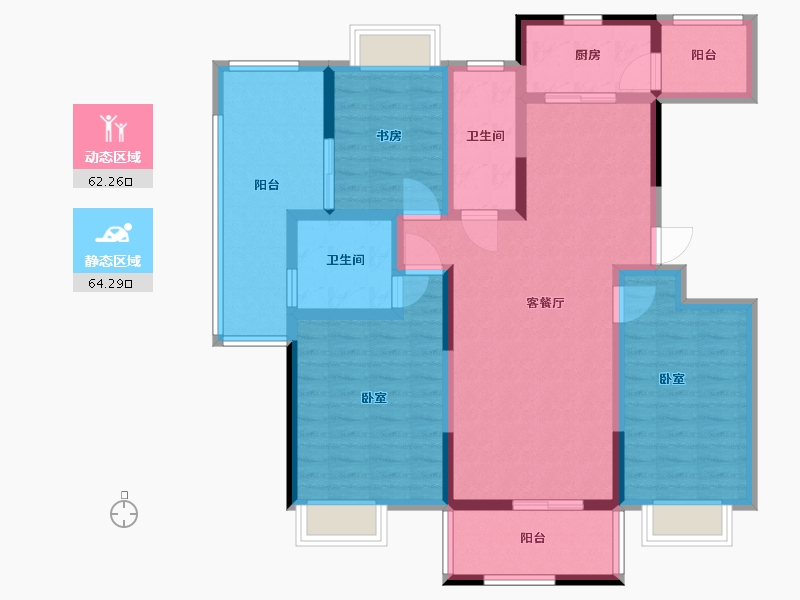 广东省-汕头市-中信华庭-112.01-户型库-动静分区