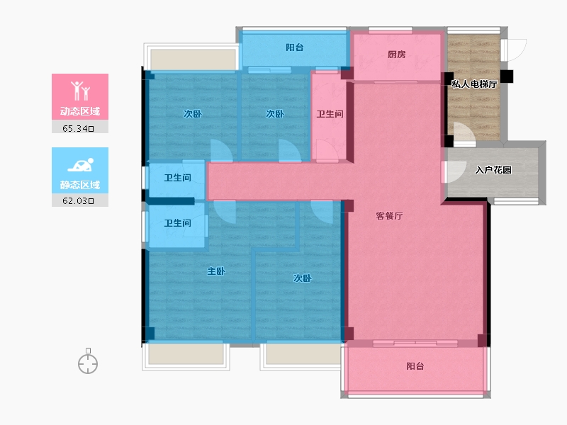 广东省-潮州市-海逸一号-127.52-户型库-动静分区