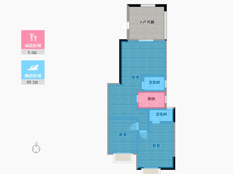 广东省-汕头市-中信华庭-73.54-户型库-动静分区