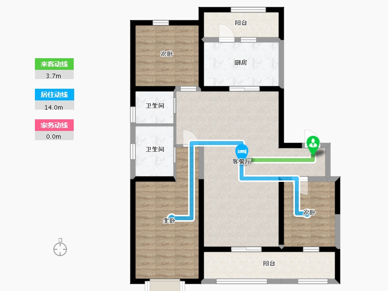 陕西省-西安市-新福兴纽约城-103.10-户型库-动静线