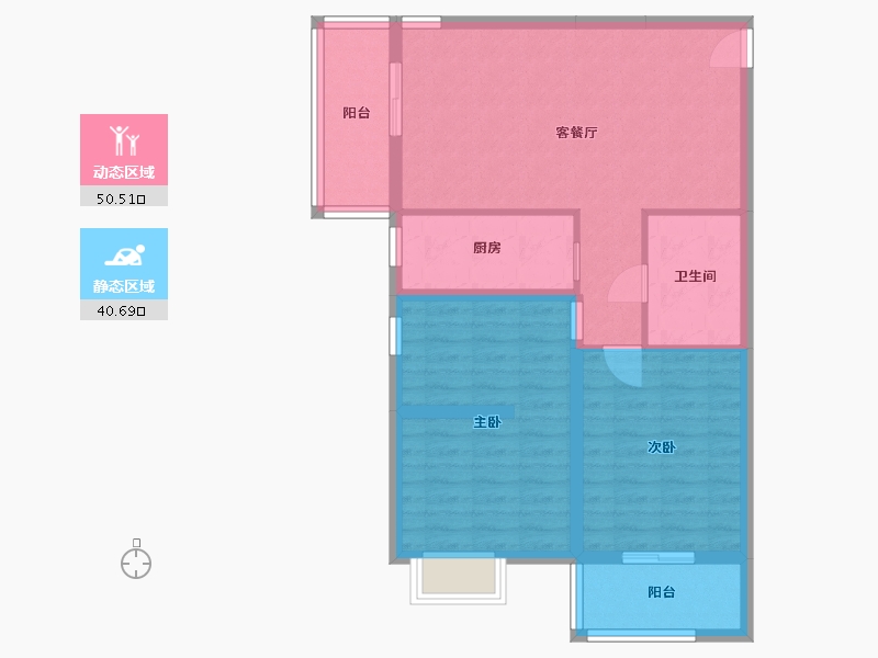 陕西省-西安市-嘉禾广运-81.60-户型库-动静分区