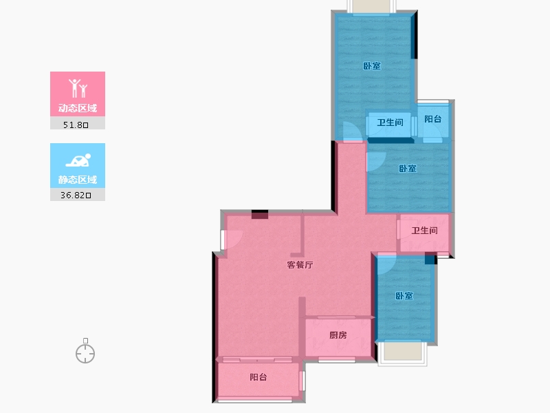 广东省-汕头市-上东华府-78.54-户型库-动静分区