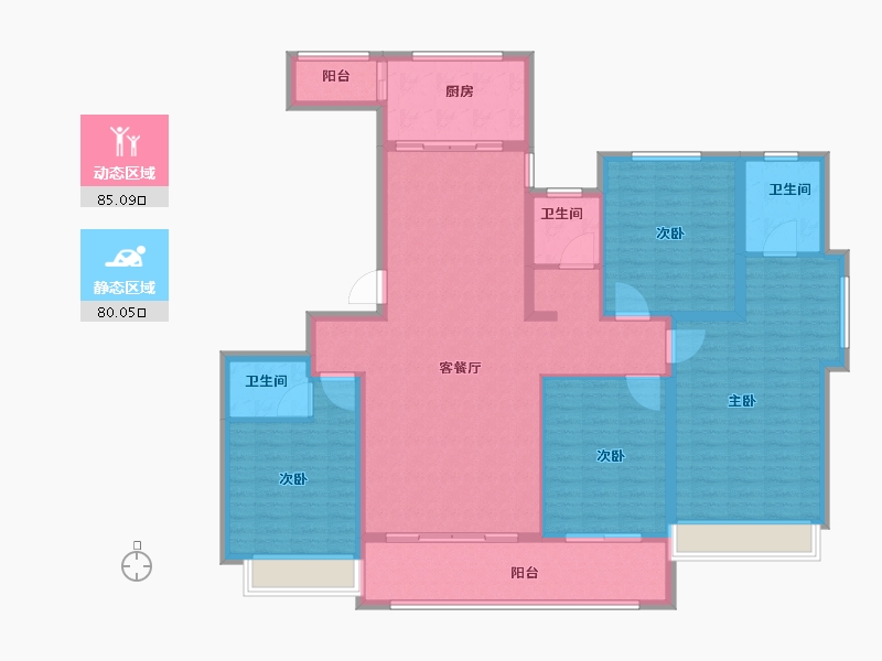 山西省-晋城市-晋福苑-150.01-户型库-动静分区