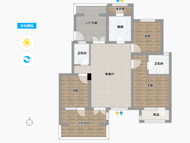 北京-undefined-鸿坤罗纳河谷-98.07-户型库-采光通风