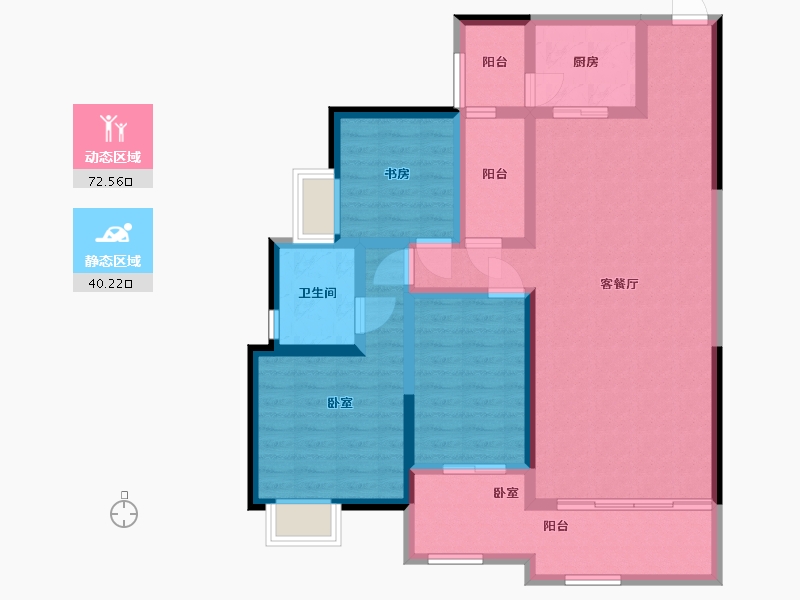 重庆-undefined-保利东江首府-100.00-户型库-动静分区