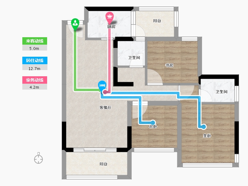 广西壮族自治区-南宁市-龙岗大唐果-72.01-户型库-动静线