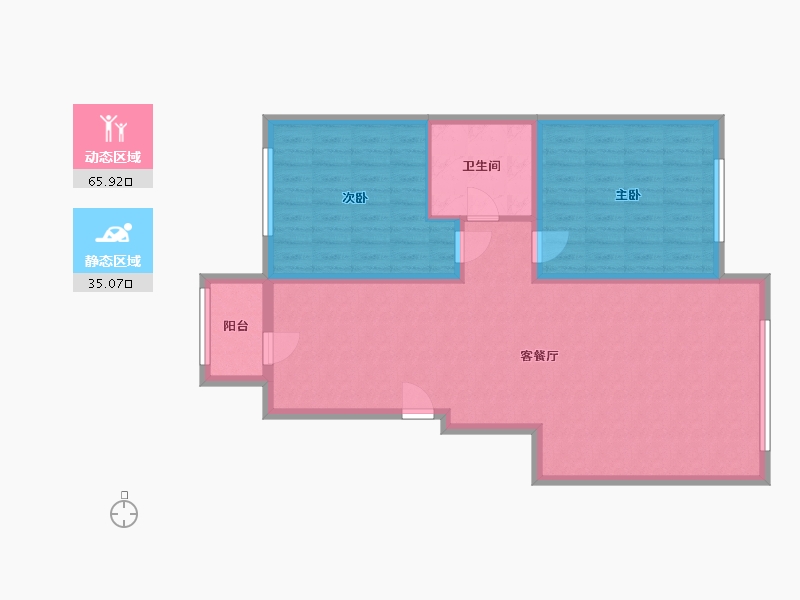 黑龙江省-伊春市-西林-91.80-户型库-动静分区