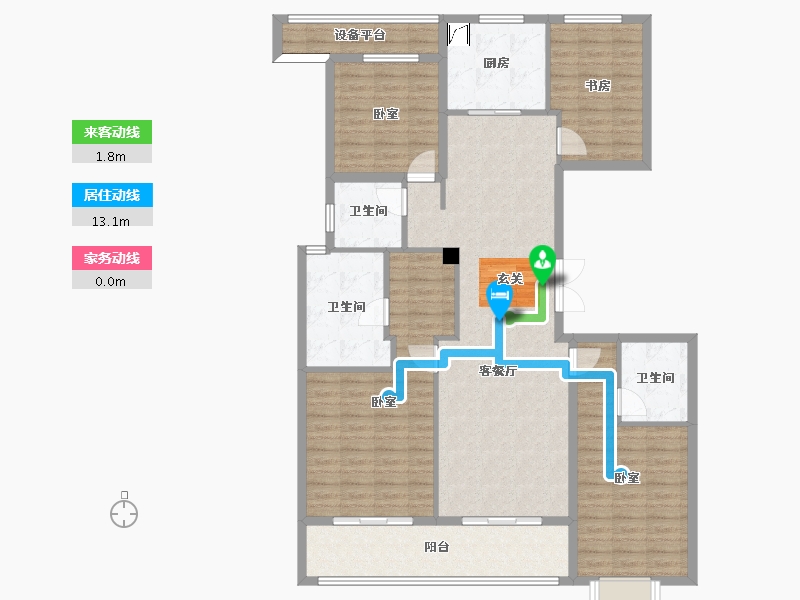 浙江省-杭州市-御潮府-134.33-户型库-动静线