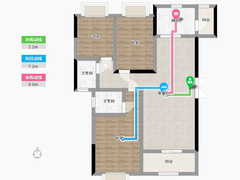 四川省-泸州市-华辰栖龙圣境-87.99-户型库-动静线