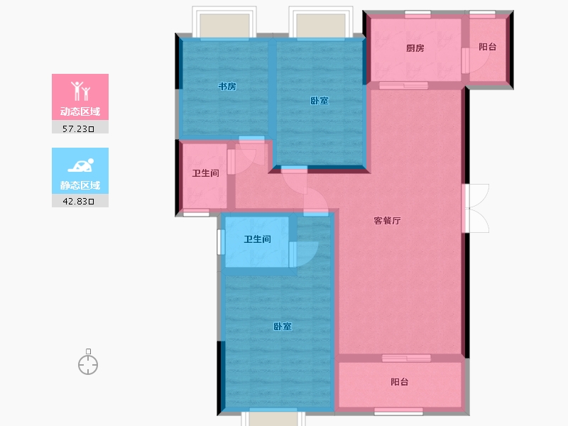 四川省-泸州市-华辰栖龙圣境-87.99-户型库-动静分区