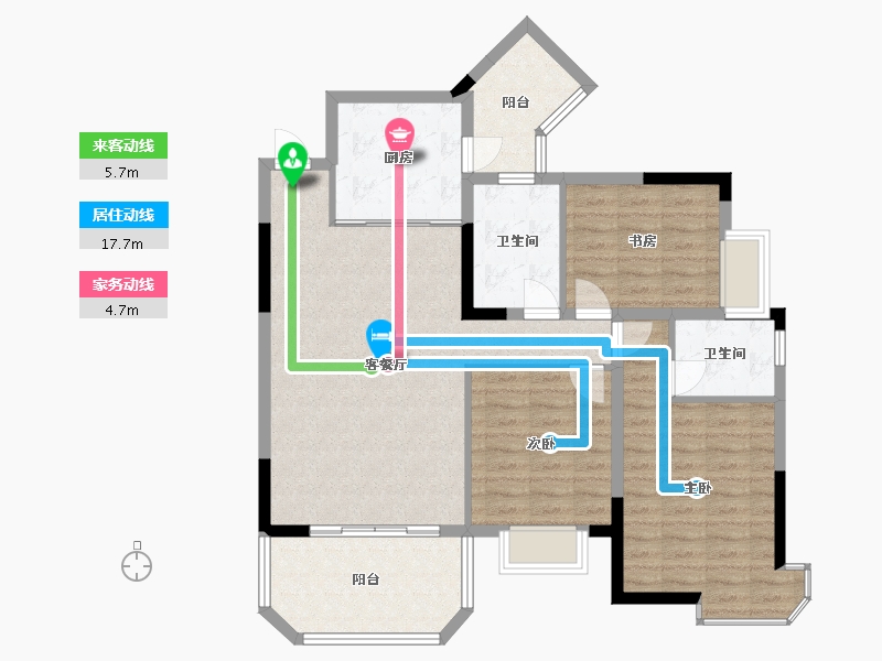 广西壮族自治区-南宁市-凤凰台-103.26-户型库-动静线