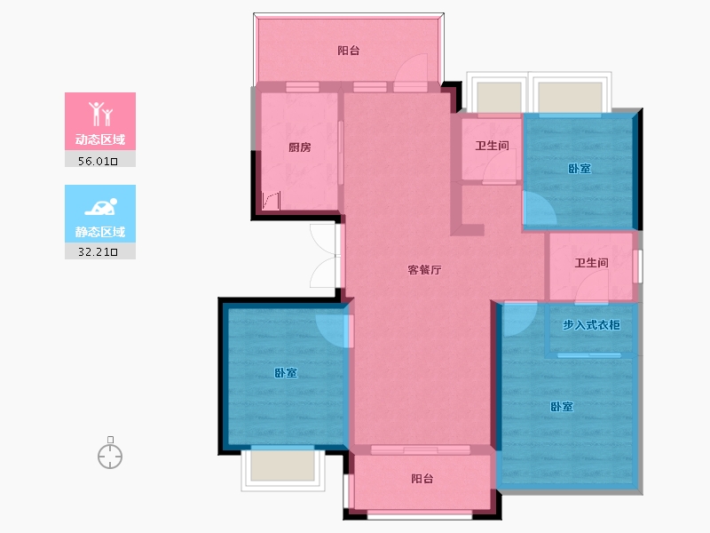 上海-上海市-同济晶萃-78.46-户型库-动静分区