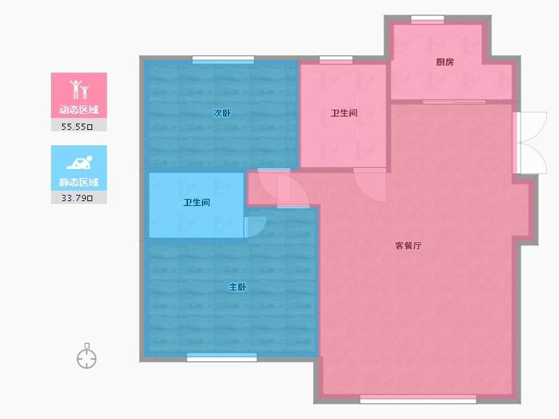 黑龙江省-佳木斯市-双安盛世-82.40-户型库-动静分区