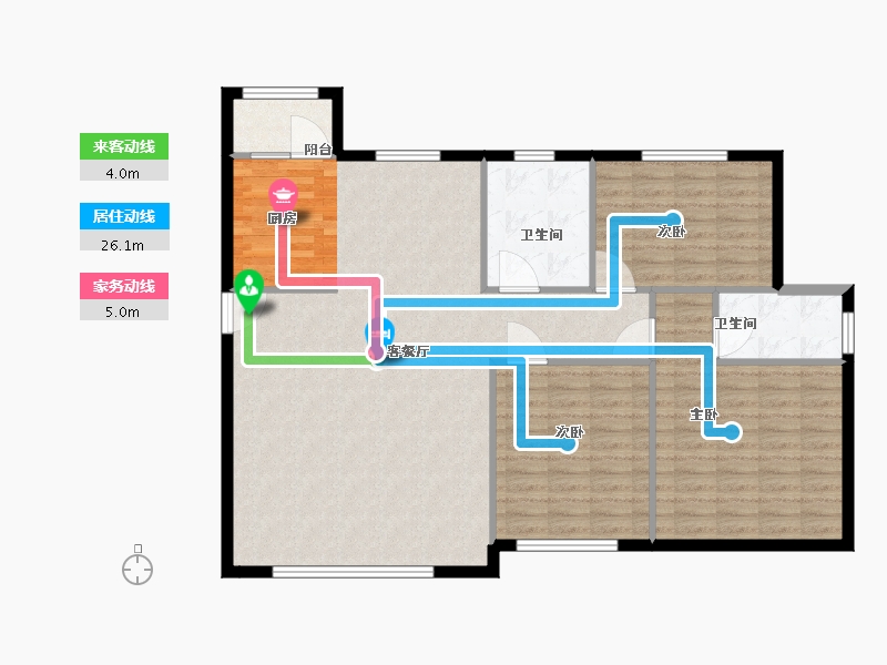 黑龙江省-大庆市-果岭半岛-118.00-户型库-动静线