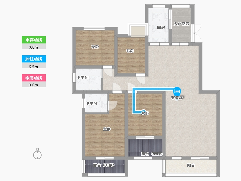 黑龙江省-佳木斯市-宏业家园-96.35-户型库-动静线