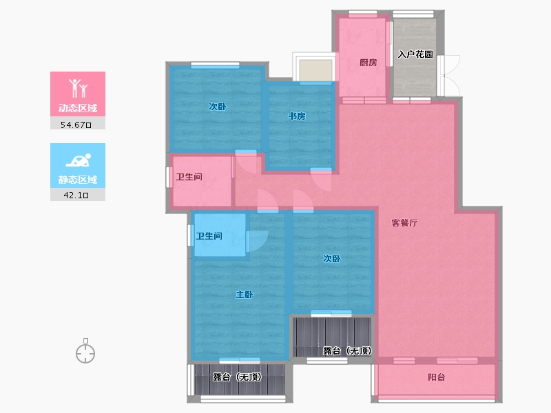 黑龙江省-佳木斯市-宏业家园-96.35-户型库-动静分区