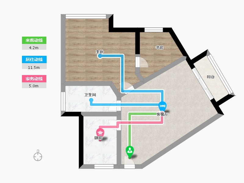 江西省-新余市-洪城国际广场-50.08-户型库-动静线