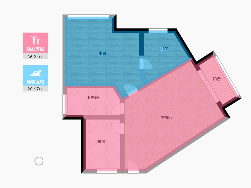 江西省-新余市-洪城国际广场-50.08-户型库-动静分区