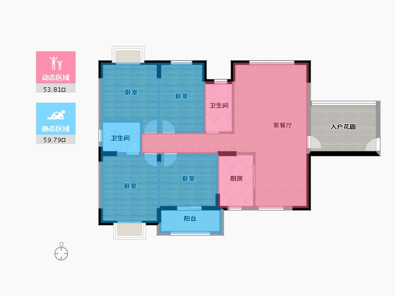 湖北省-鄂州市-光谷桂花城-114.21-户型库-动静分区