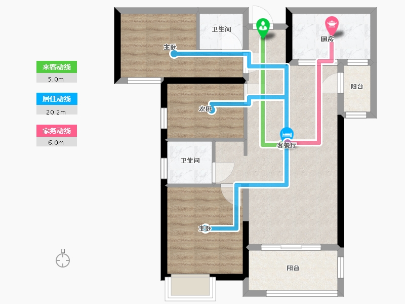 湖南省-长沙市-长房明宸府-78.00-户型库-动静线