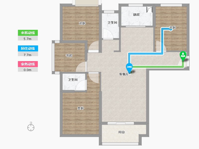 福建省-三明市-海翼左岸名都-105.01-户型库-动静线