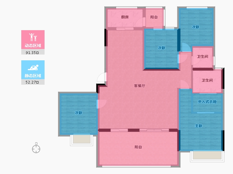 云南省-昭通市-红星国际-129.41-户型库-动静分区