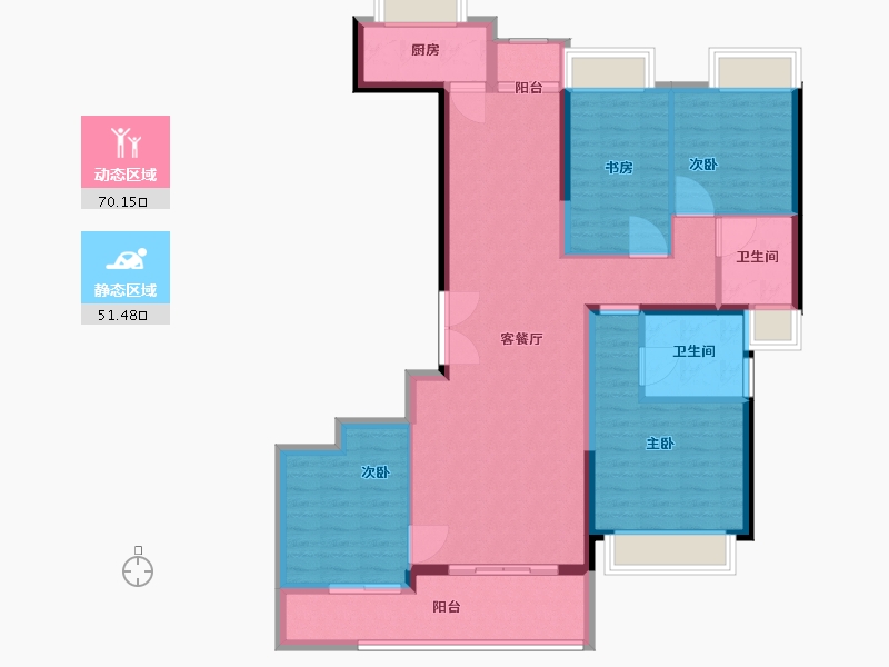 江西省-赣州市-嘉福原山著-109.51-户型库-动静分区