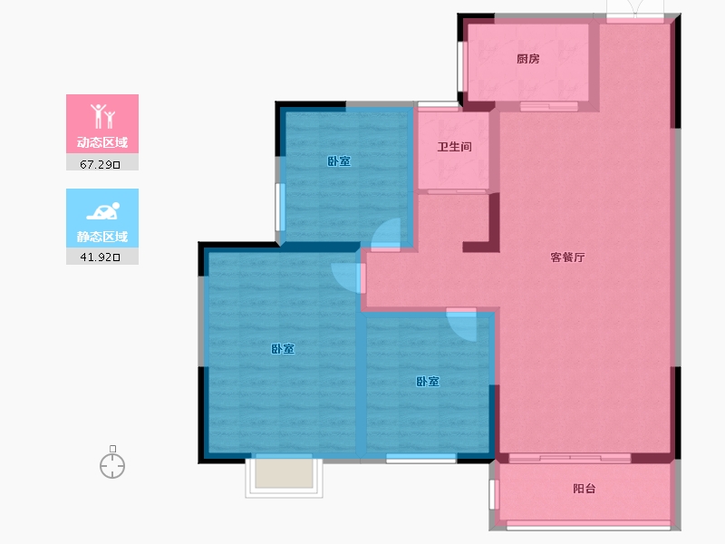 河南省-郑州市-亚太花园（明珠）-98.00-户型库-动静分区