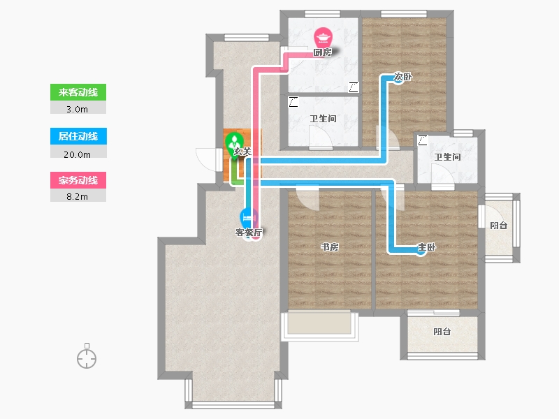 辽宁省-营口市-苹果社区-94.01-户型库-动静线