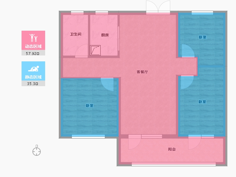 山东省-聊城市-民生凤凰城-83.33-户型库-动静分区