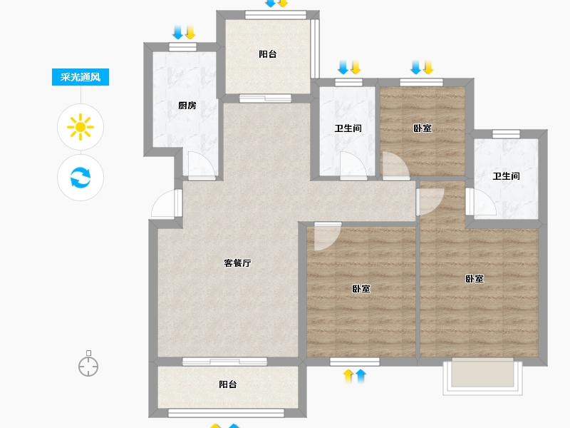 湖北省-武汉市-联投龙湾-89.14-户型库-采光通风