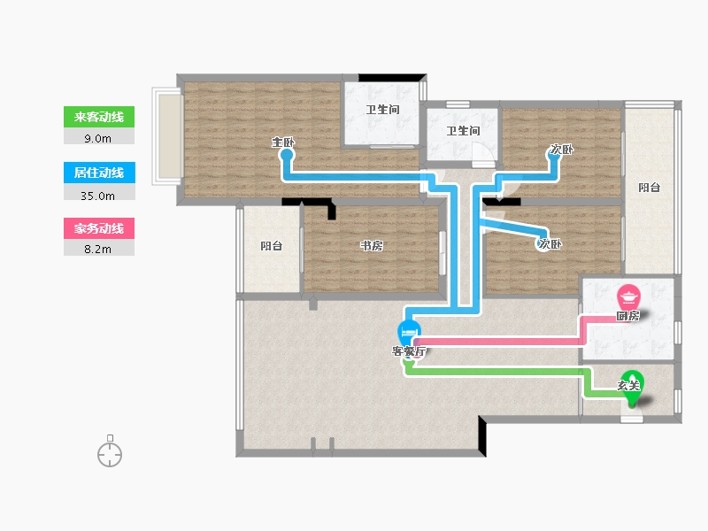 四川省-达州市-宏义・江湾城-165.09-户型库-动静线