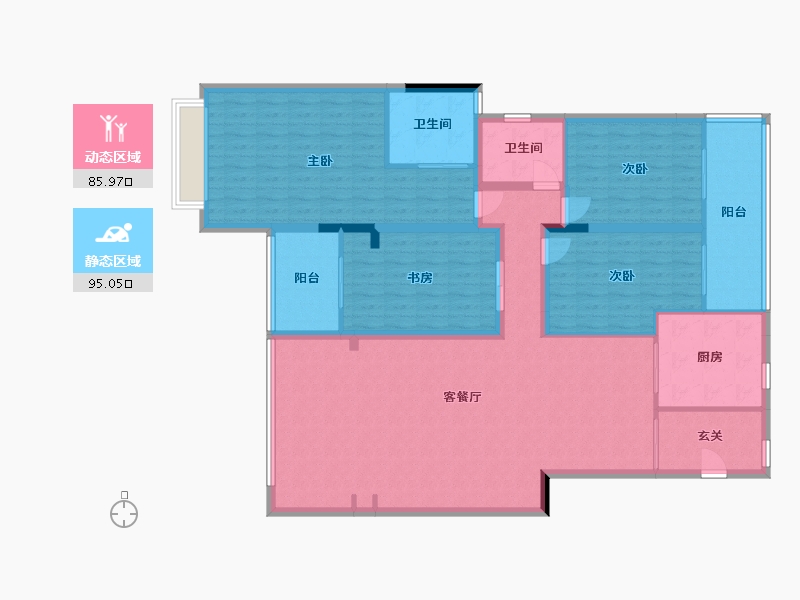 四川省-达州市-宏义・江湾城-165.09-户型库-动静分区