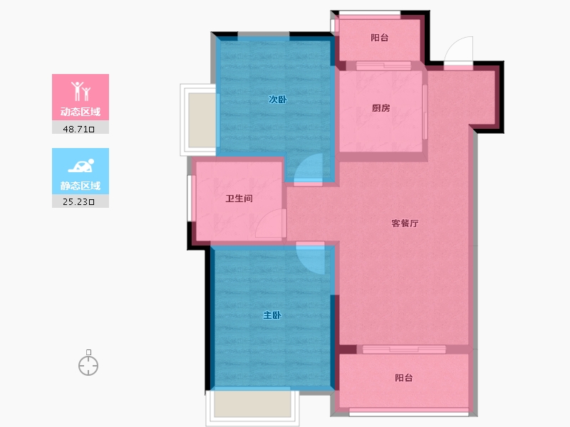 四川省-攀枝花市-菩提苑-65.28-户型库-动静分区