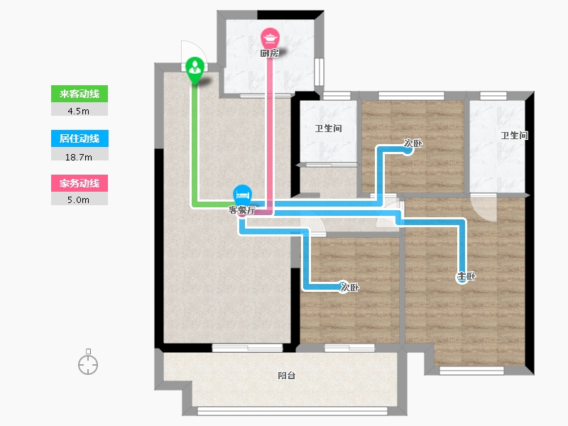 江苏省-徐州市-沛公馆-80.00-户型库-动静线