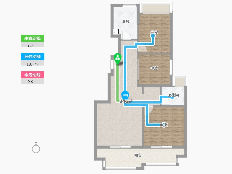 江苏省-泰州市-融创玉兰公馆洋房-82.00-户型库-动静线