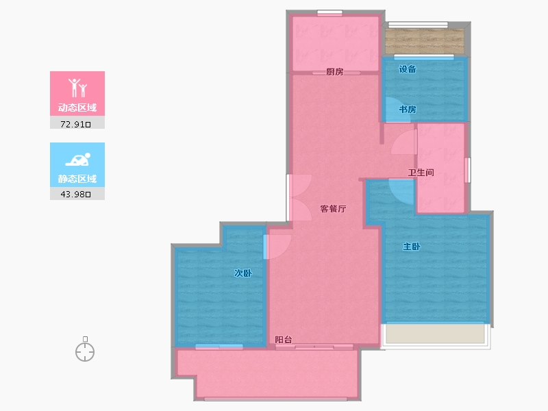 安徽省-宣城市-中梁江山御景-110.01-户型库-动静分区