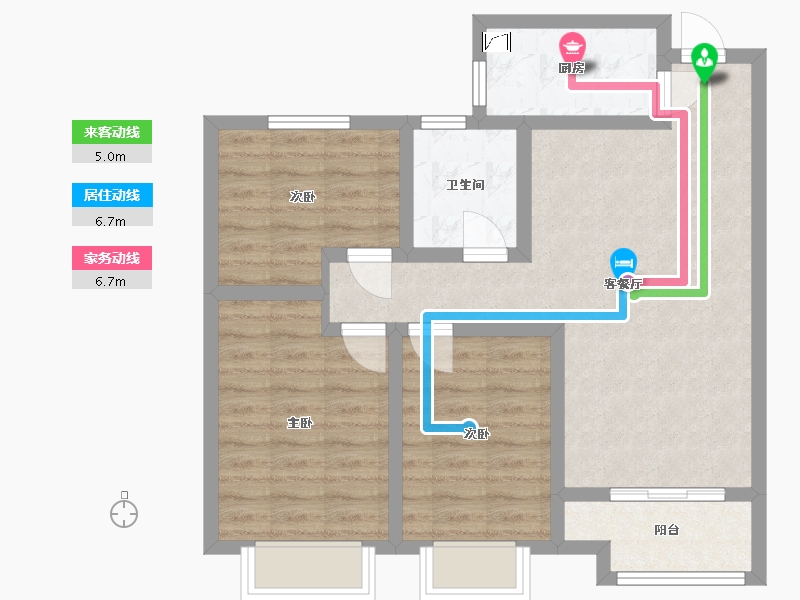 山西省-晋中市-光大住宅小区-73.64-户型库-动静线