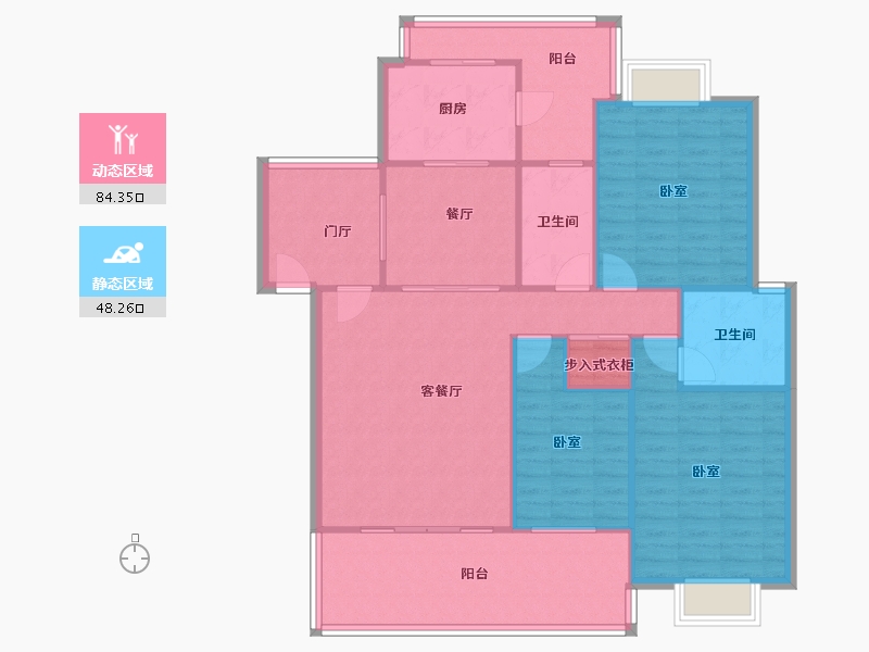 四川省-成都市-上林宽境-121.75-户型库-动静分区