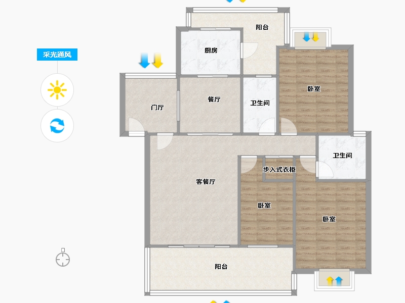 四川省-成都市-上林宽境-121.75-户型库-采光通风