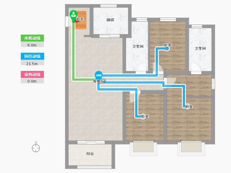 辽宁省-营口市-红运河畔新城-94.21-户型库-动静线