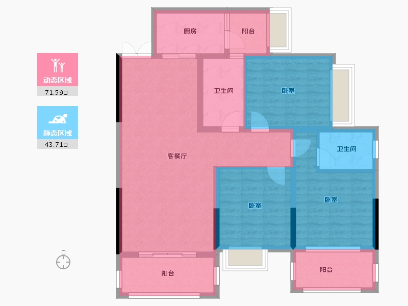 四川省-成都市-山水华府-103.27-户型库-动静分区