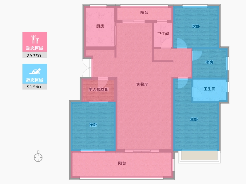 云南省-保山市-腾冲世纪城-129.61-户型库-动静分区