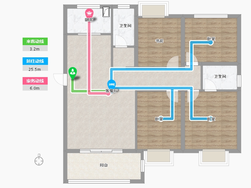 福建省-宁德市-鼎丰公馆-102.34-户型库-动静线