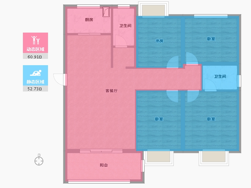 福建省-宁德市-鼎丰公馆-102.34-户型库-动静分区