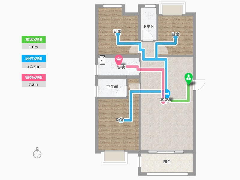 福建省-宁德市-鼎丰公馆-83.00-户型库-动静线