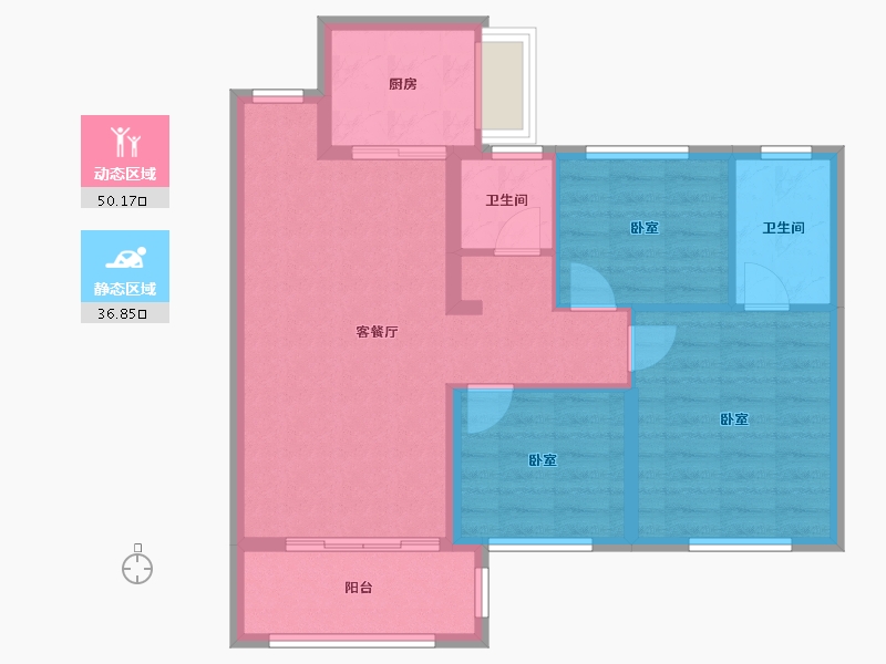 福建省-泉州市-奥园西溪半岛-78.00-户型库-动静分区