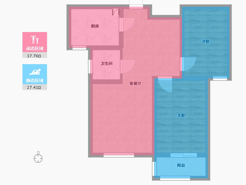 河北省-唐山市-罗马世纪城-57.08-户型库-动静分区