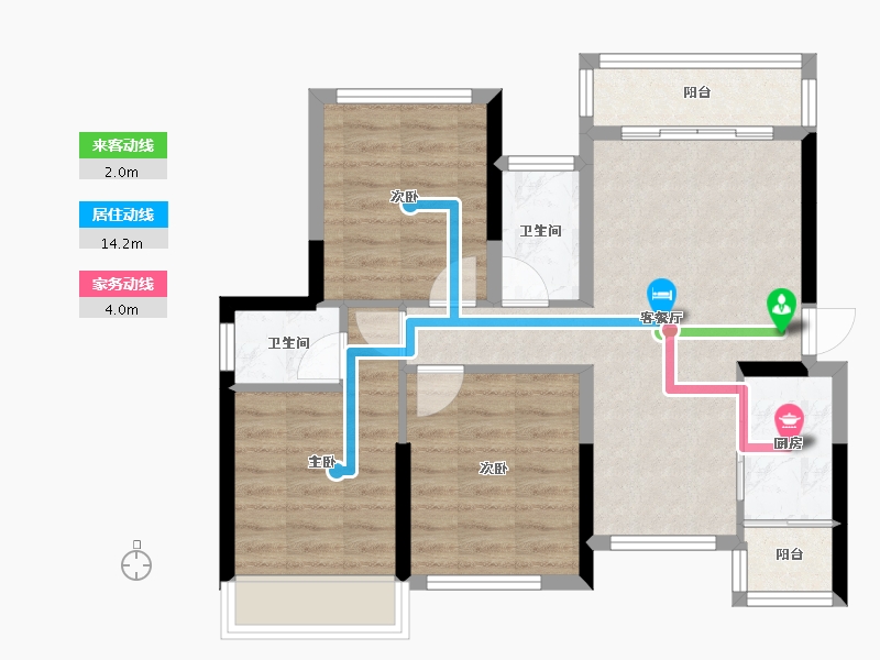 广西壮族自治区-桂林市-顺祥新天地-67.88-户型库-动静线