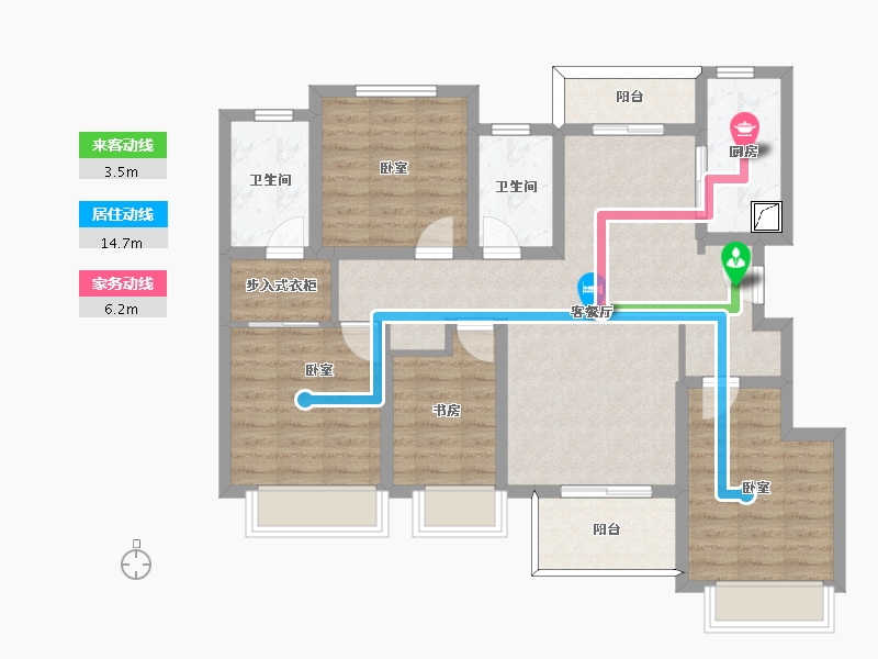 四川省-成都市-智慧云城-97.22-户型库-动静线